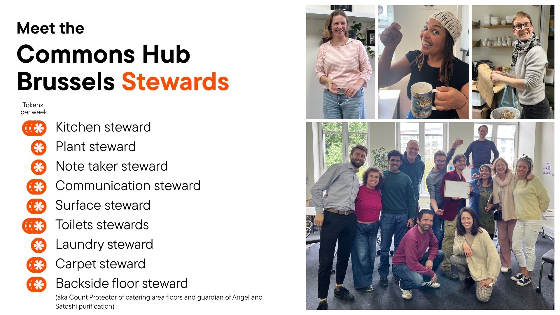 Commons Hub Brussels Stewards — roles and token rewards